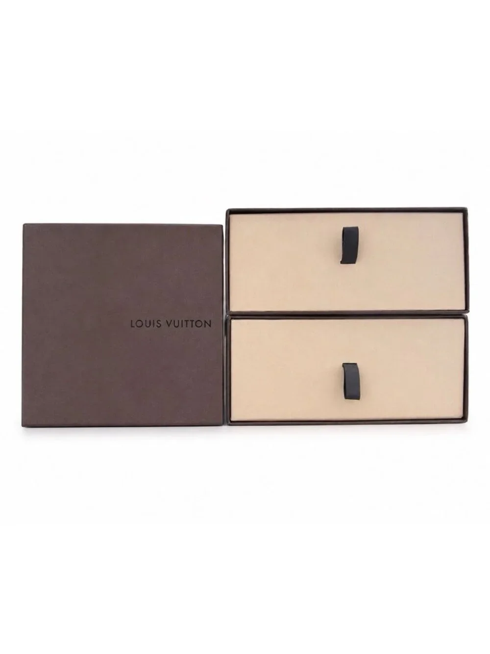 3 Louis Vuitton Empty Boxes Brown Drawer Boxes, 2 Eyeglasses + 1 Accessory box